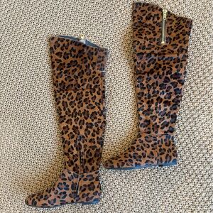 NWOT Sam Edelman Leopard Print Over-the-Knee Boots 6.5